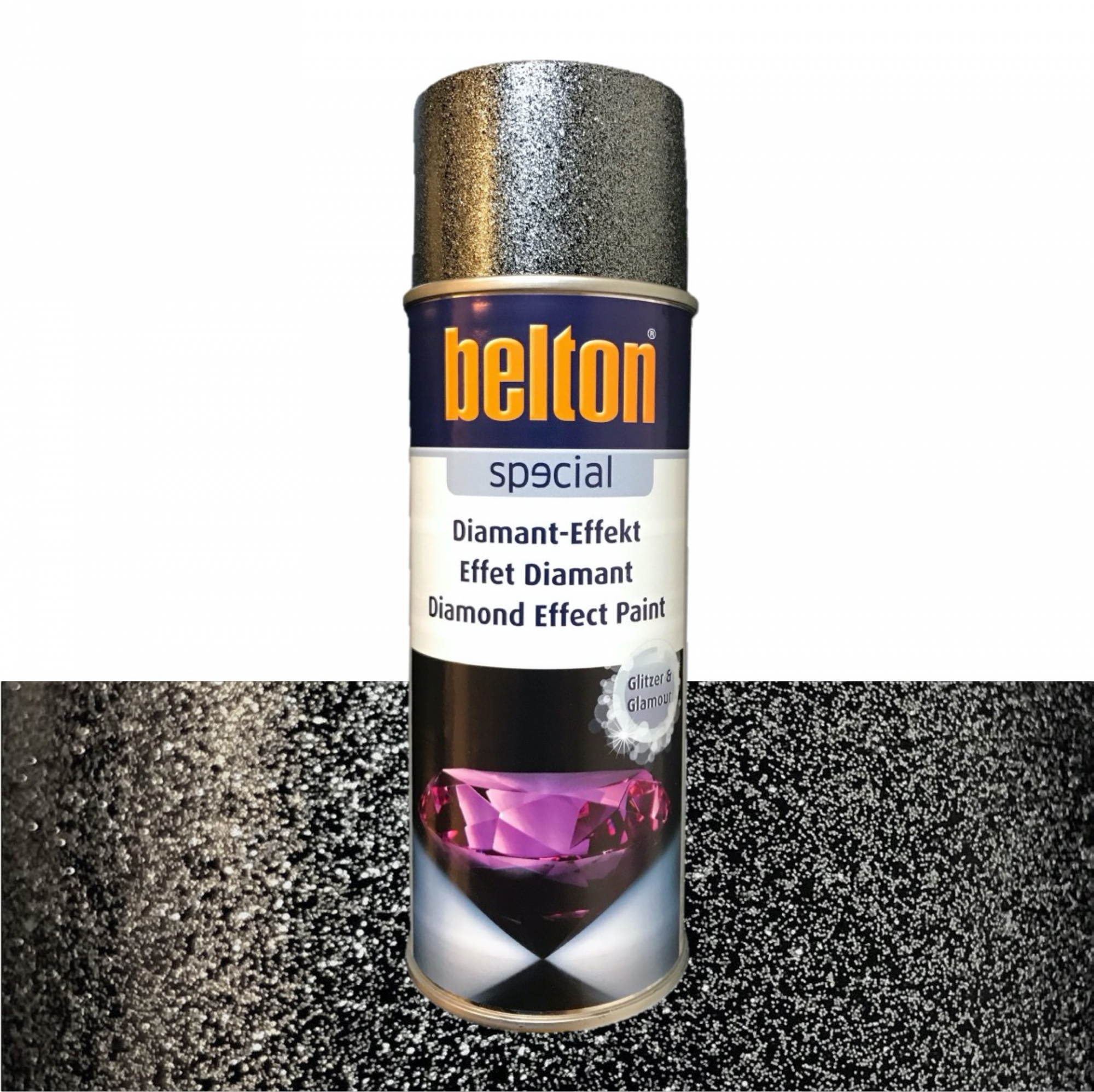 Sølv glimmer spraymaling Diamant glitter Belton 400ml. - Spray